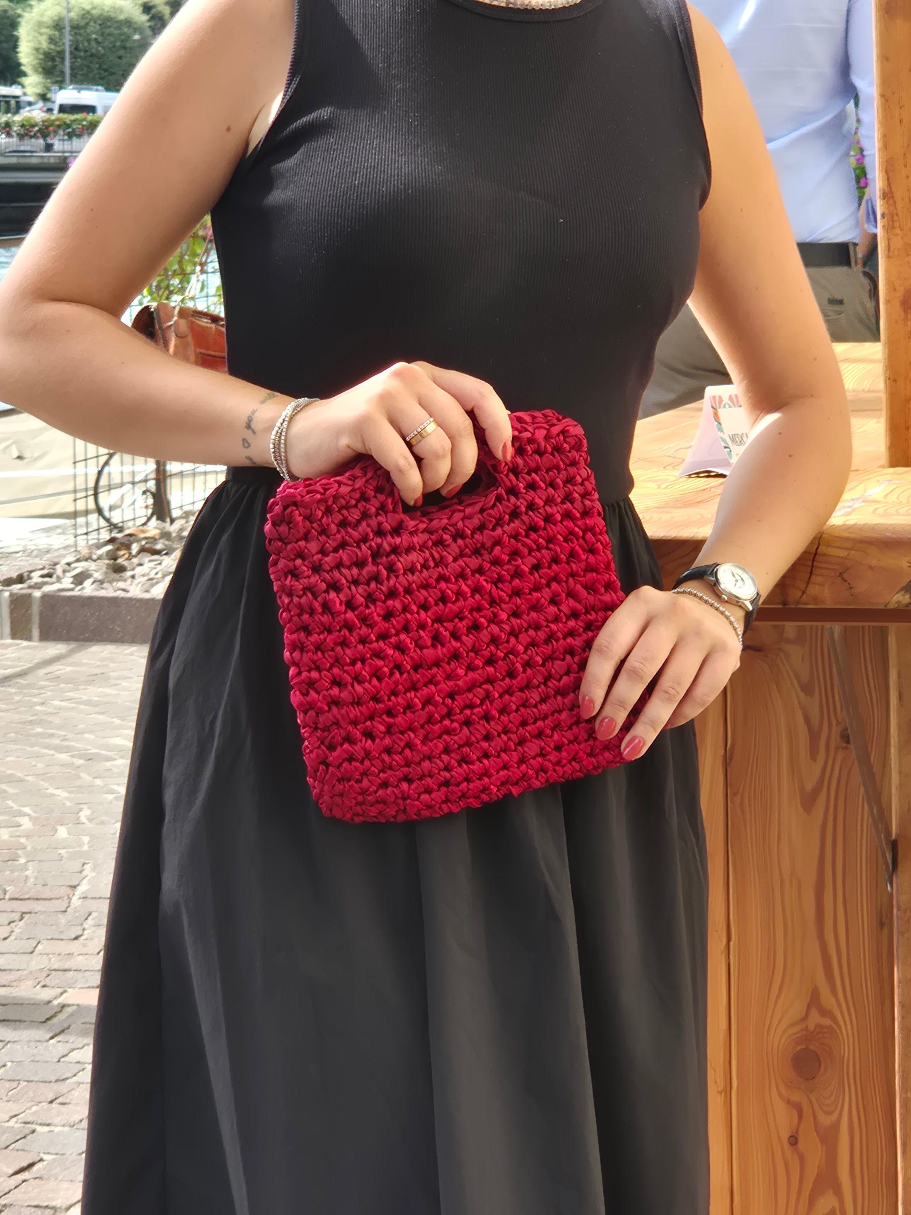 Borsa ANNA - rosso melograno