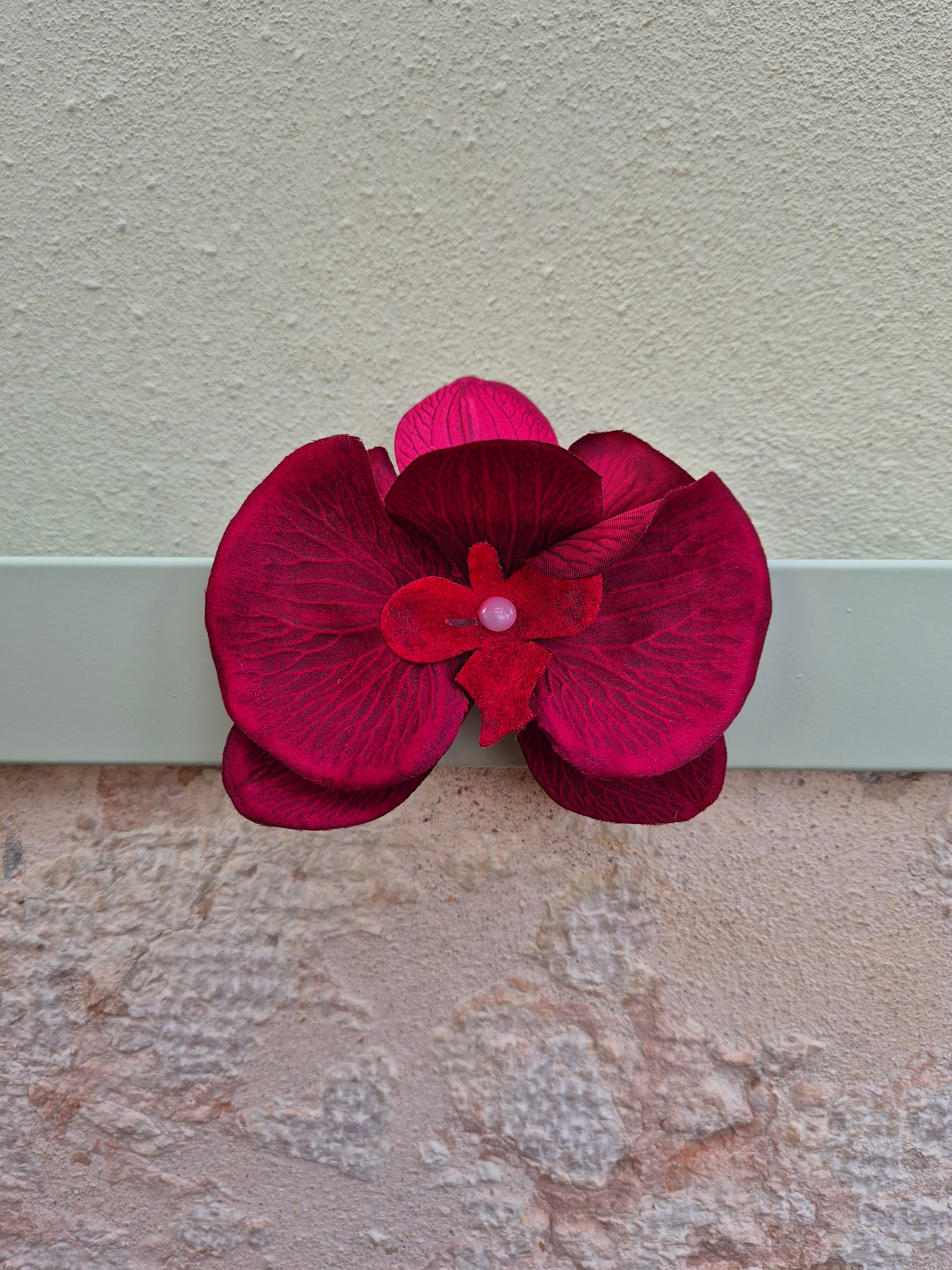 Hair clip - ROSSO SANGRIA
