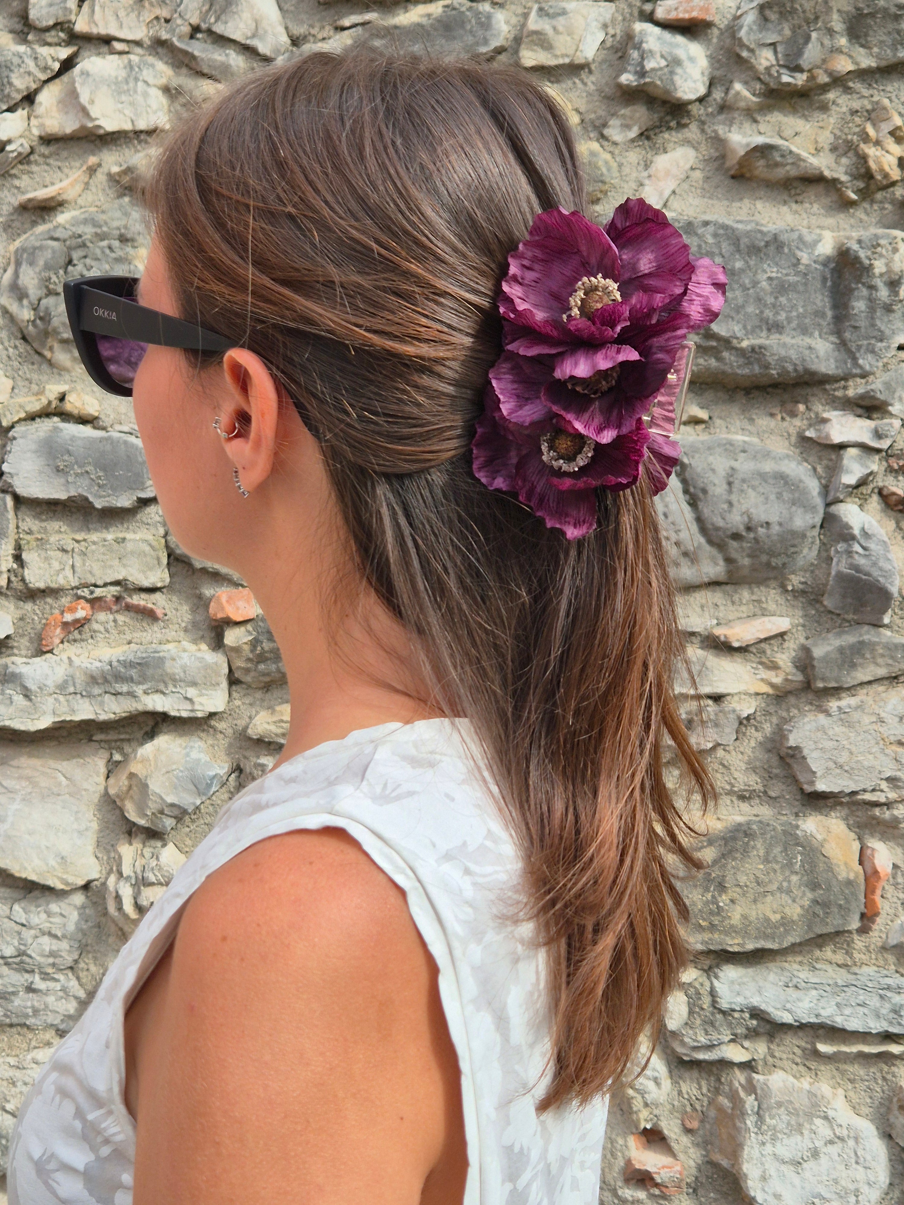 Hair clip - BORGOGNA