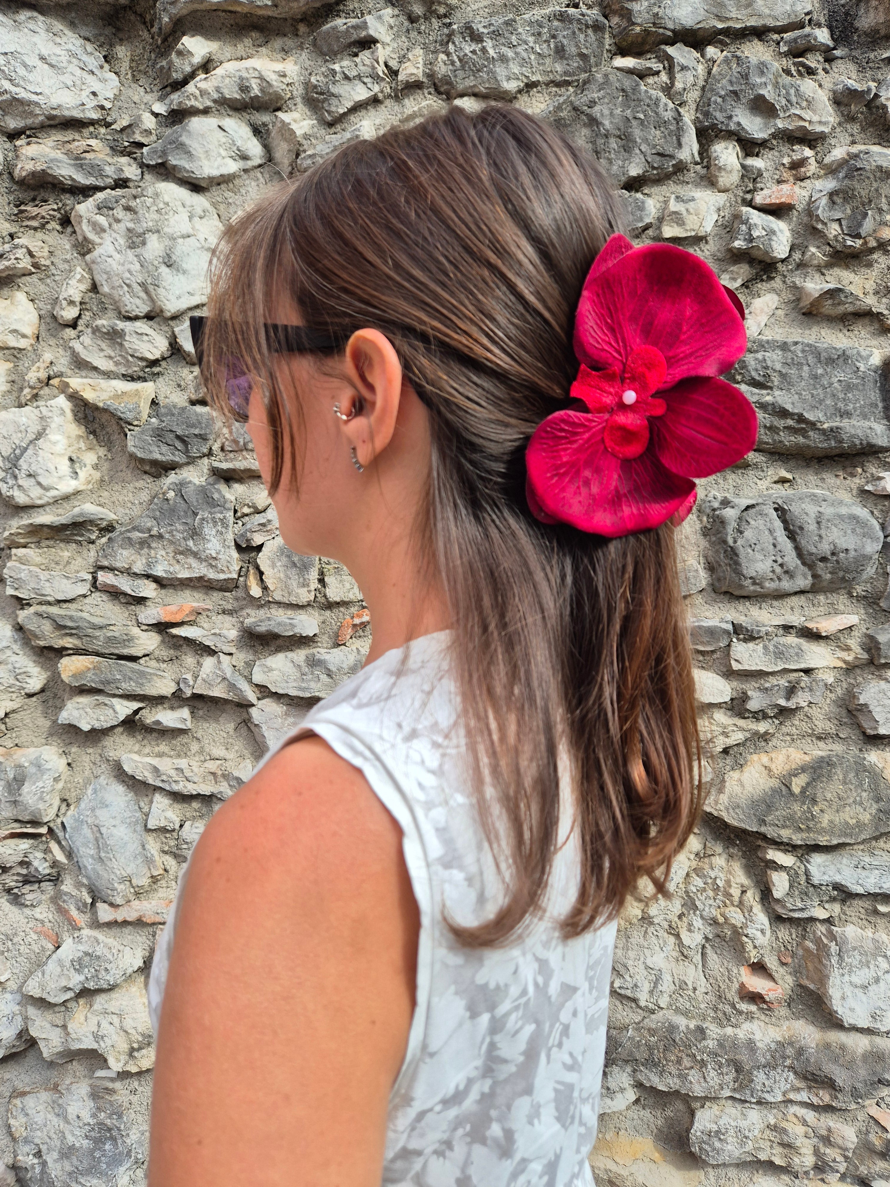 Hair clip - ROSSO SANGRIA