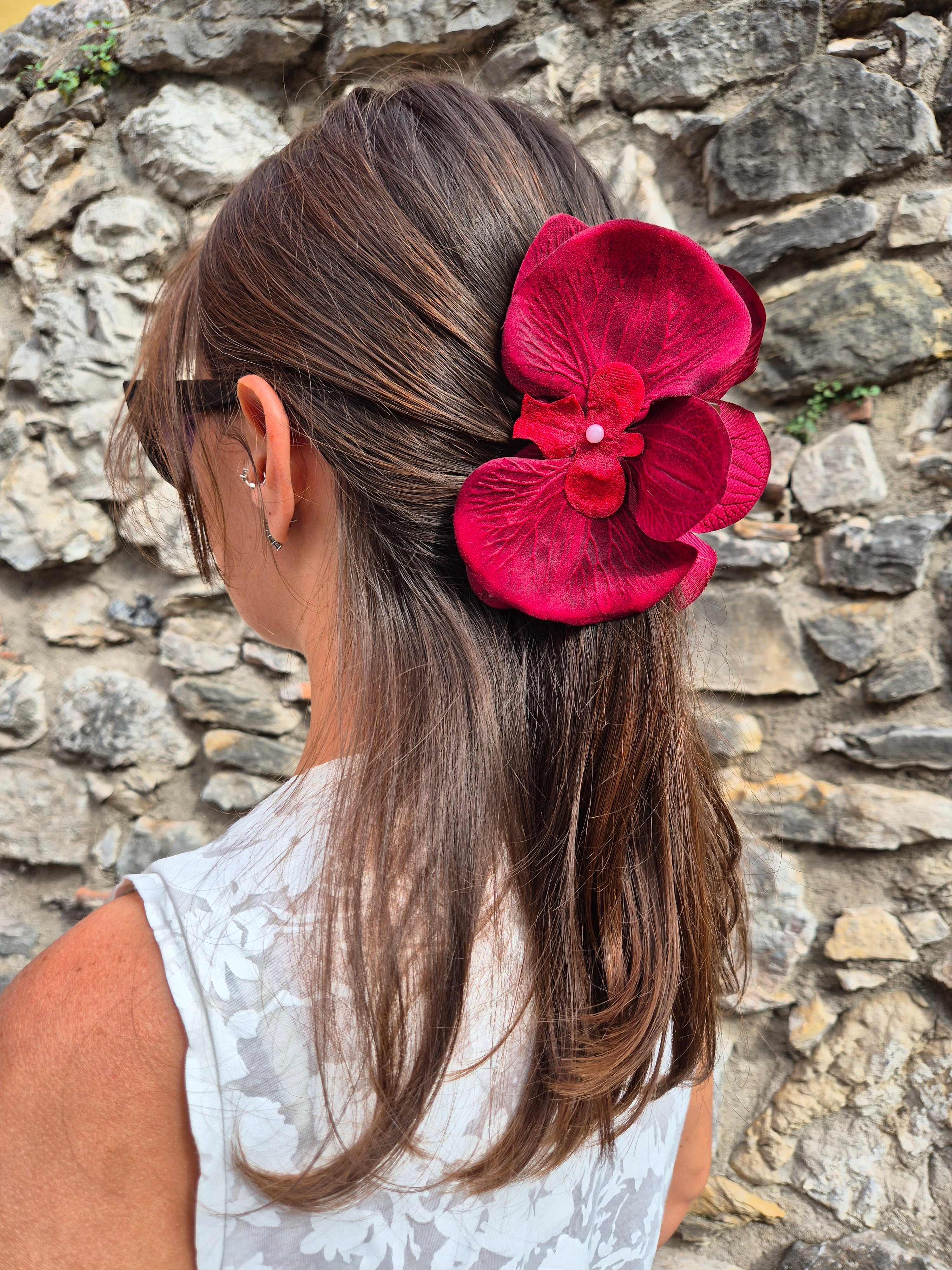 Hair clip - ROSSO SANGRIA