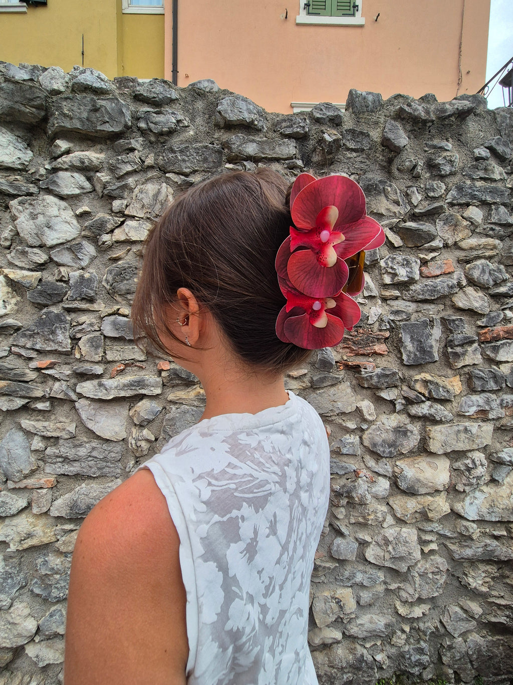 Hair clip - ROSSO SANGRIA