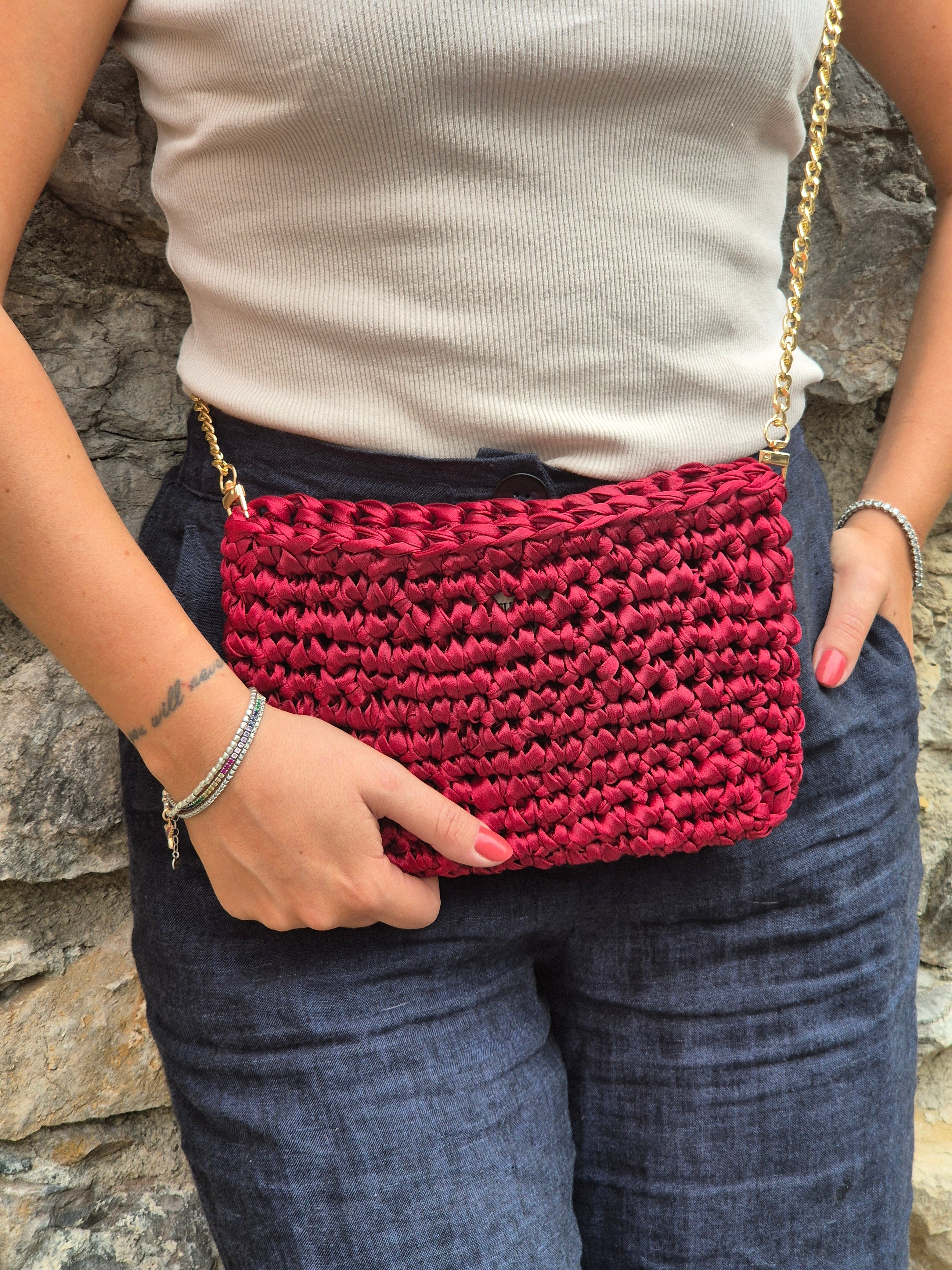 Borsa ELISA - rosso melograno