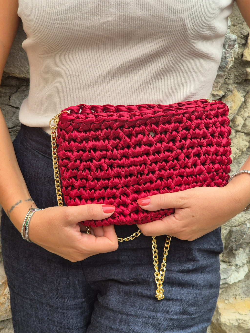 Borsa ELISA - rosso melograno