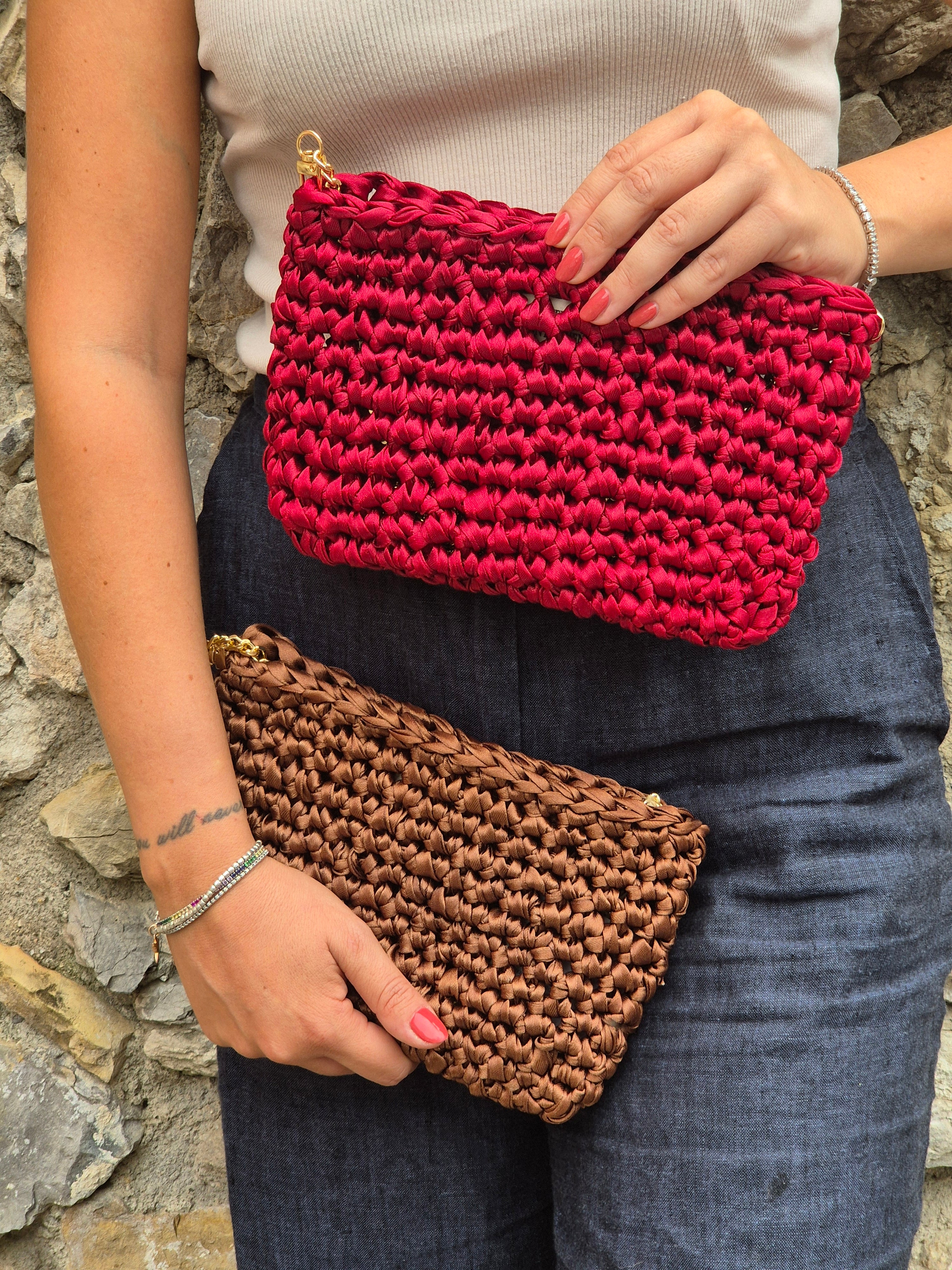 Borsa ELISA - rosso melograno