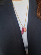 Collana a pallini - pasta di corallo e agata fouxia