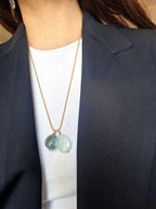 Collana a pallini - fluorite e quarzo azzurro