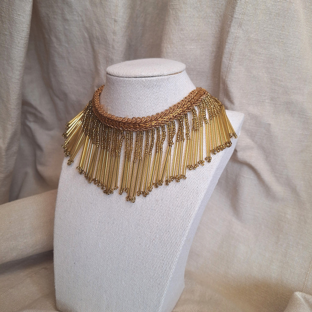 Collana Cascata di Perline - oro
