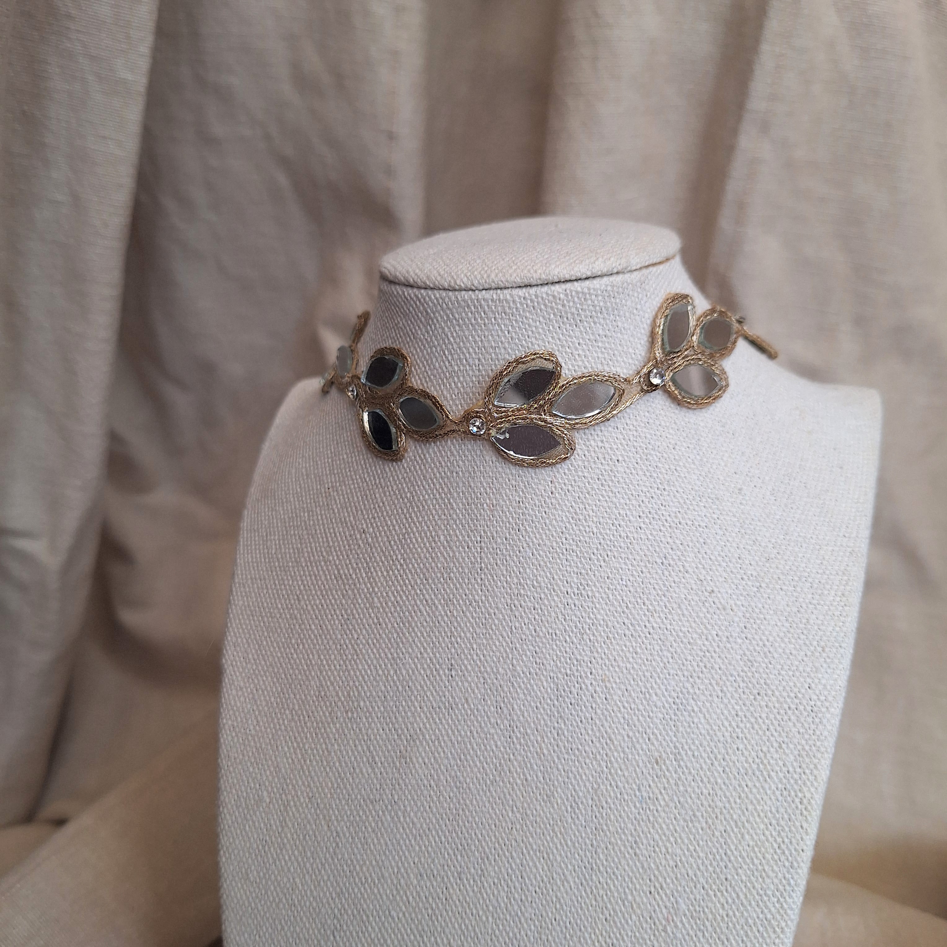 Collana Foglie di Ulivo - oro chiaro