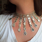 Collana Cascata di Luce - oro chiaro