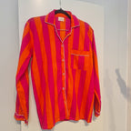 Camicia - Righe arancioni e fucsia
