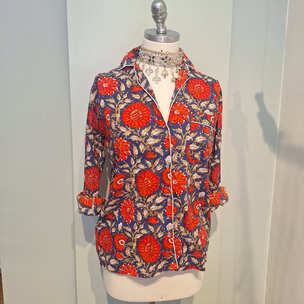 Camicia - Fiori rossi
