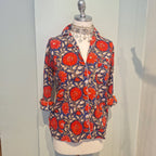 Camicia - Fiori rossi