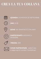 WORKSHOP: crea la tua collana 20/09