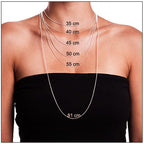 Collana con cuore di zircone verde- oro rosa