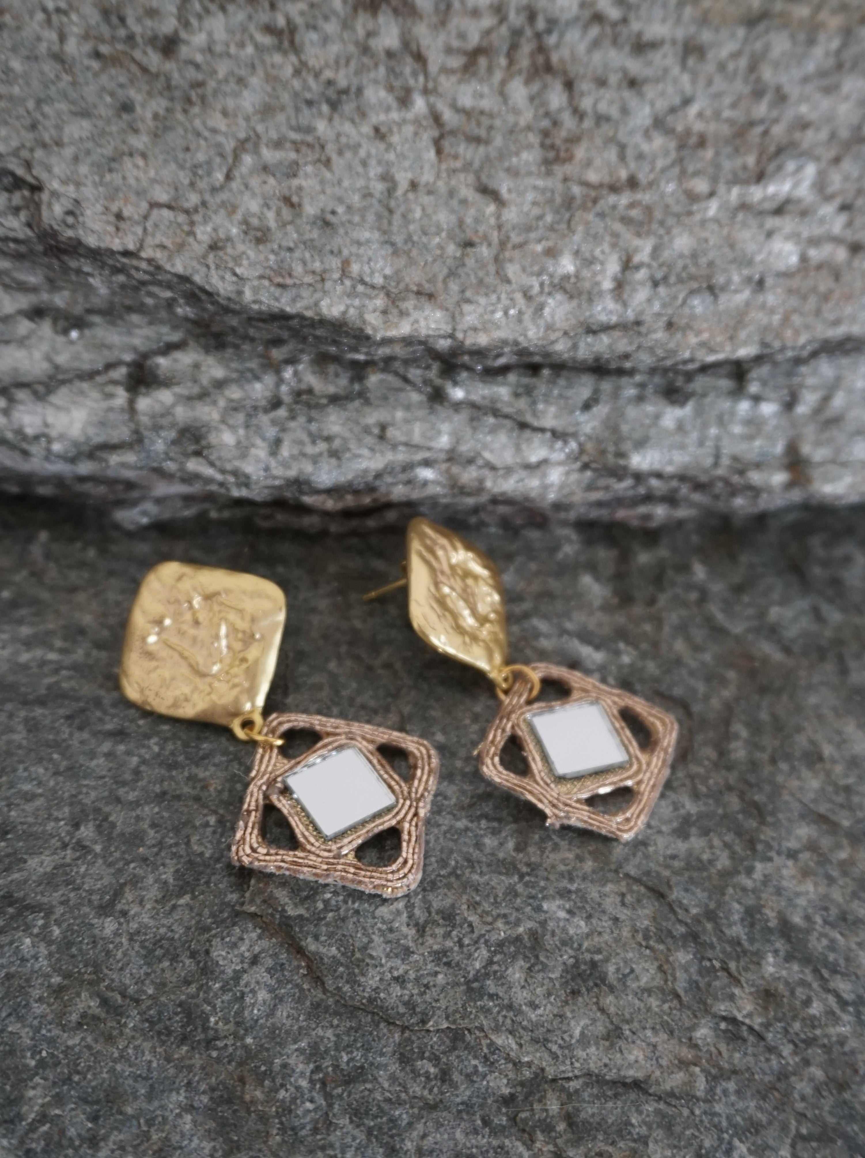 Orecchini DELHI - quadrato prezioso