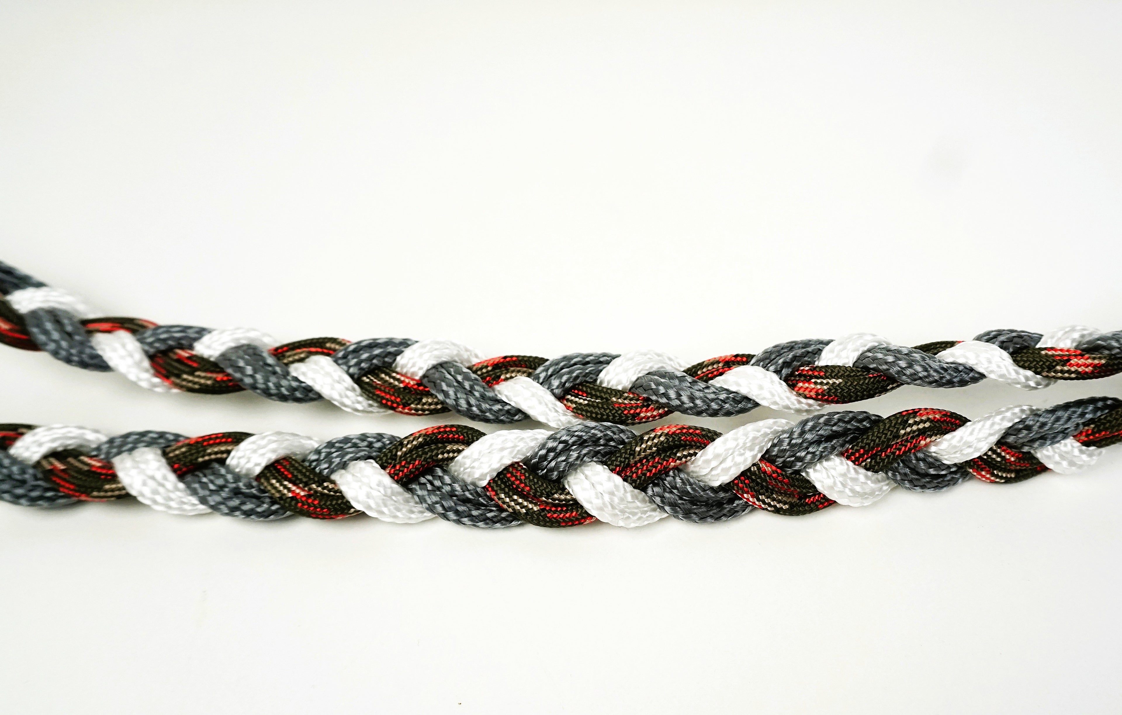 Guinzaglio per amici a 4 zampe taglia medio/piccola - bianco, grigio e verde