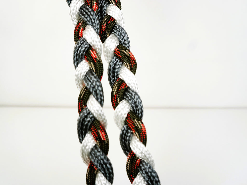 Guinzaglio per amici a 4 zampe taglia medio/piccola - bianco, grigio e verde