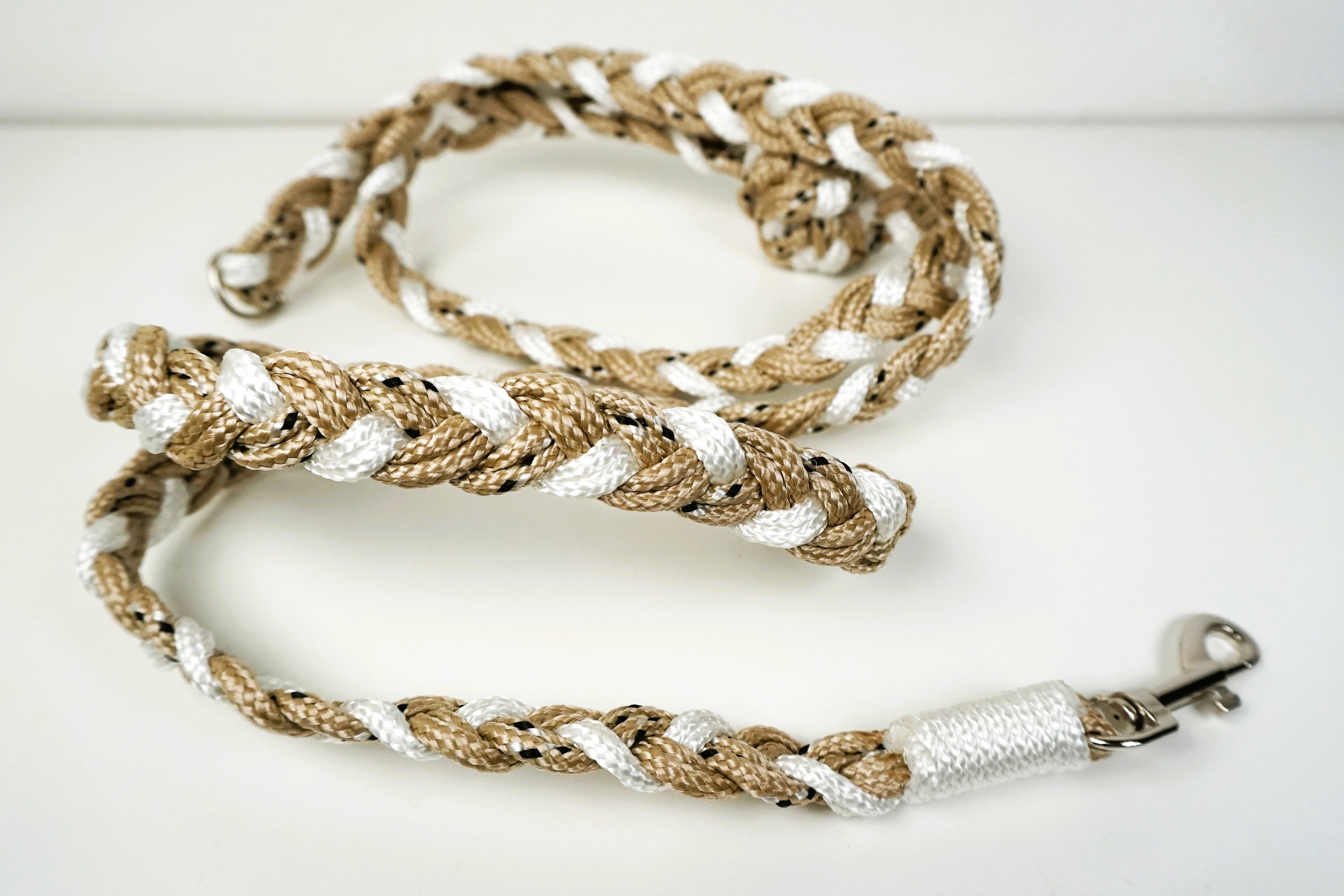 Guinzaglio per amici a 4 zampe medio/piccola - bianco e beige