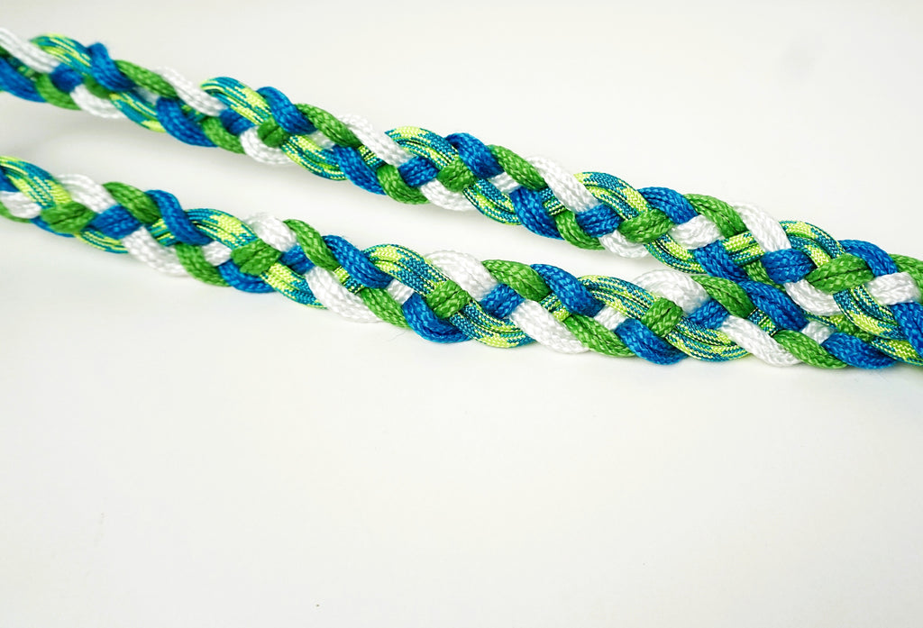 Guinzaglio per amici a 4 zampe taglia medio/grande - verde, azzurro e bianco