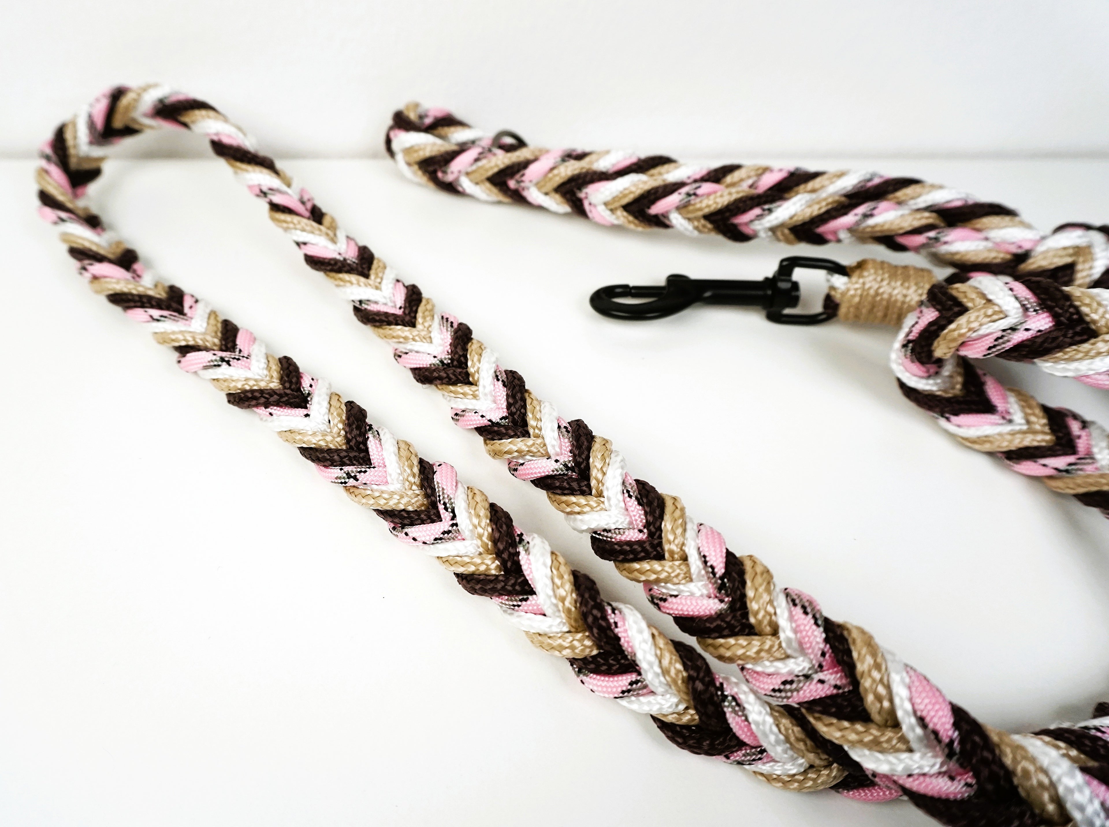 Guinzaglio per amici a 4 zampe taglia medio/grande - rosa, bianco, beige e marrone