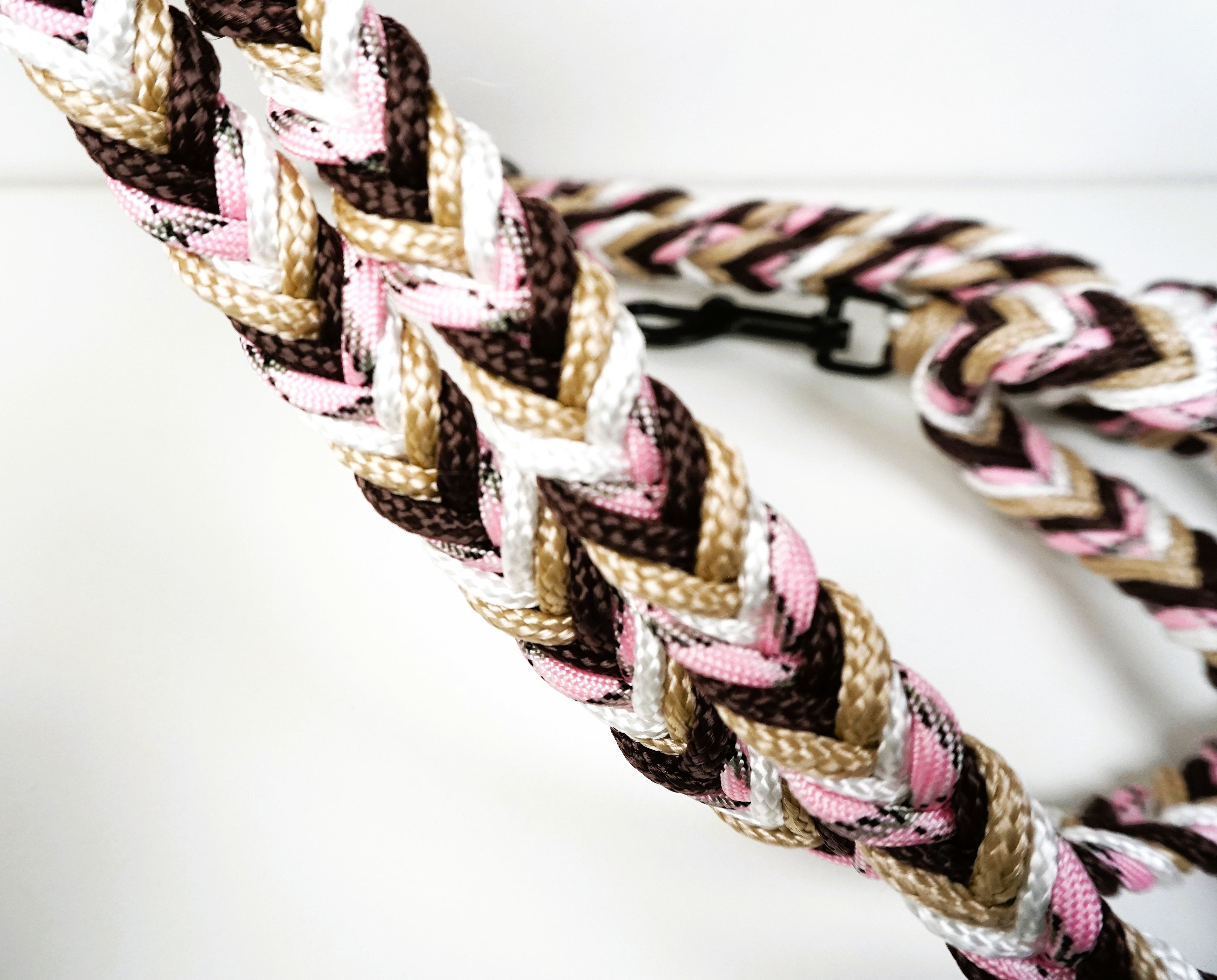 Guinzaglio per amici a 4 zampe taglia medio/grande - rosa, bianco, beige e marrone