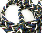 Guinzaglio per amici a 4 zampe taglia medio/grande - verde, blu, nero e bianco