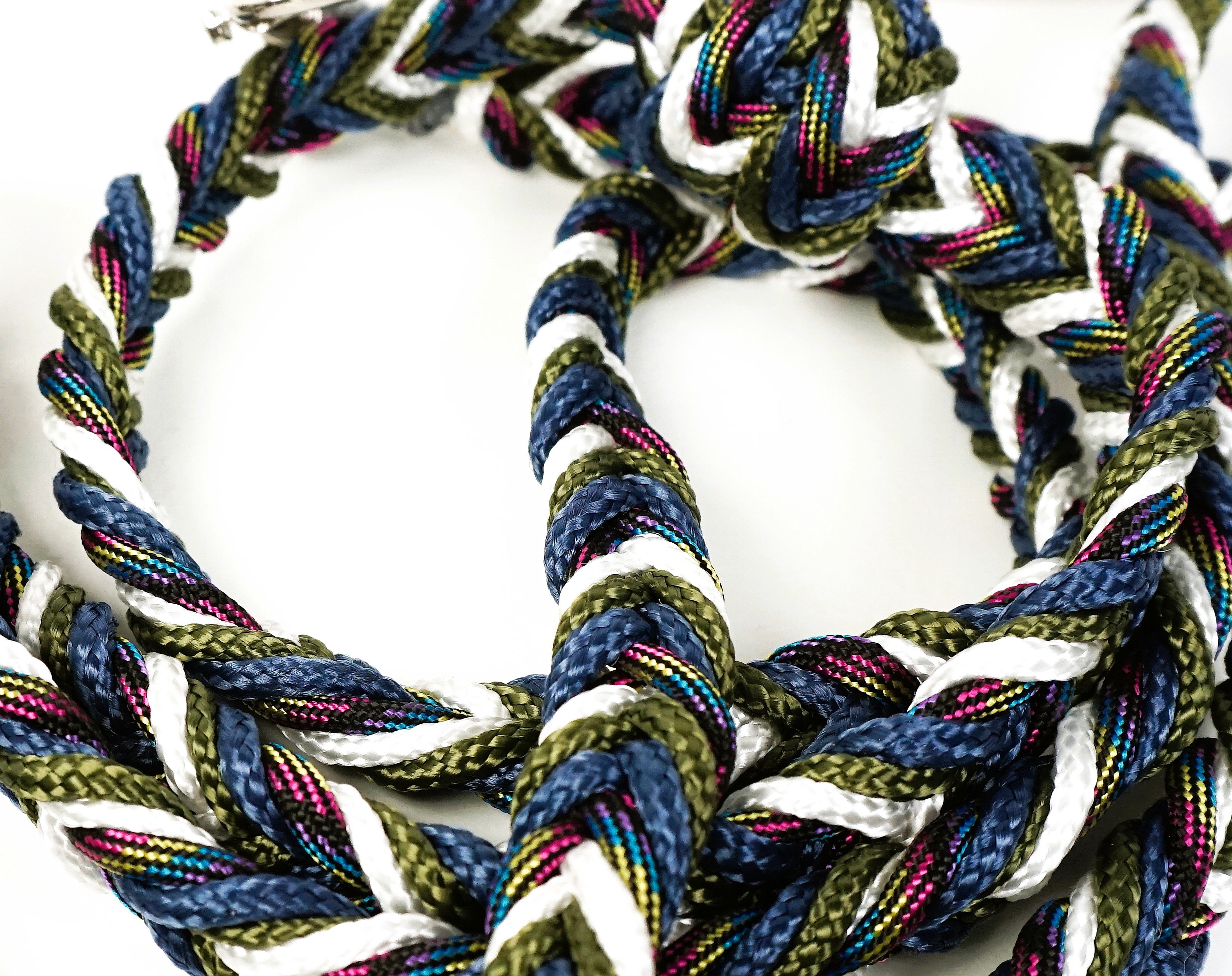 Guinzaglio per amici a 4 zampe taglia medio/grande - verde, blu, nero e bianco