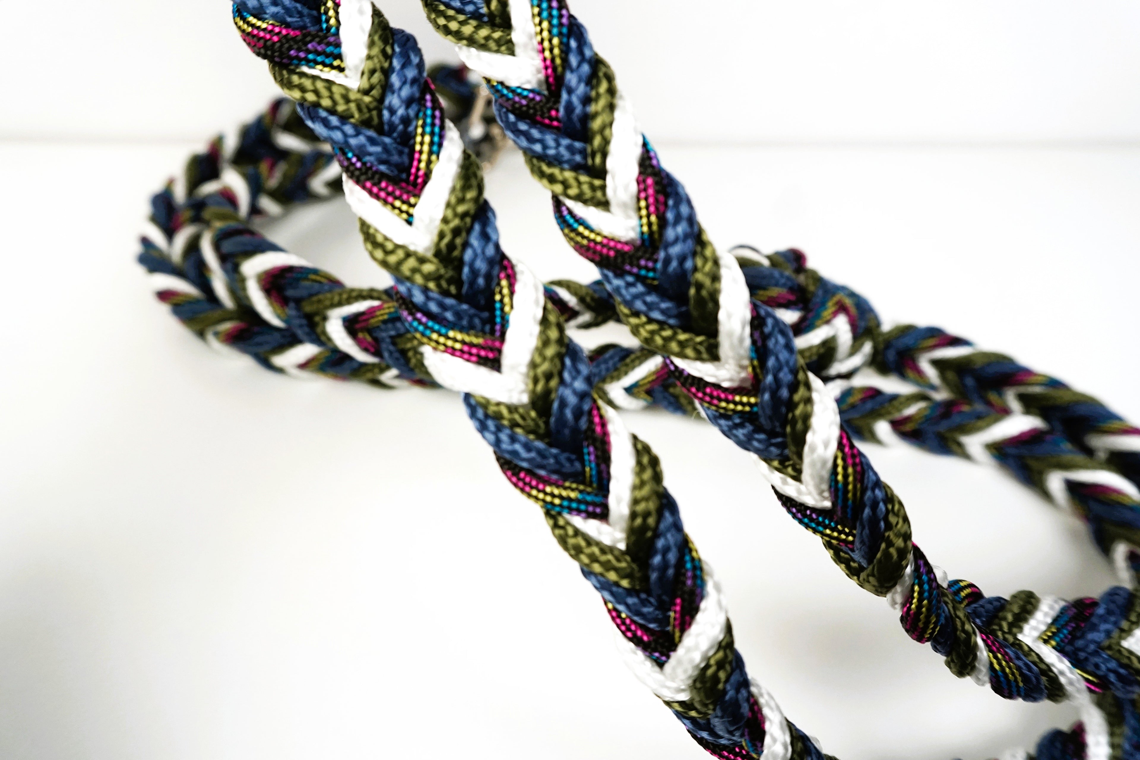 Guinzaglio per amici a 4 zampe taglia medio/grande - verde, blu, nero e bianco