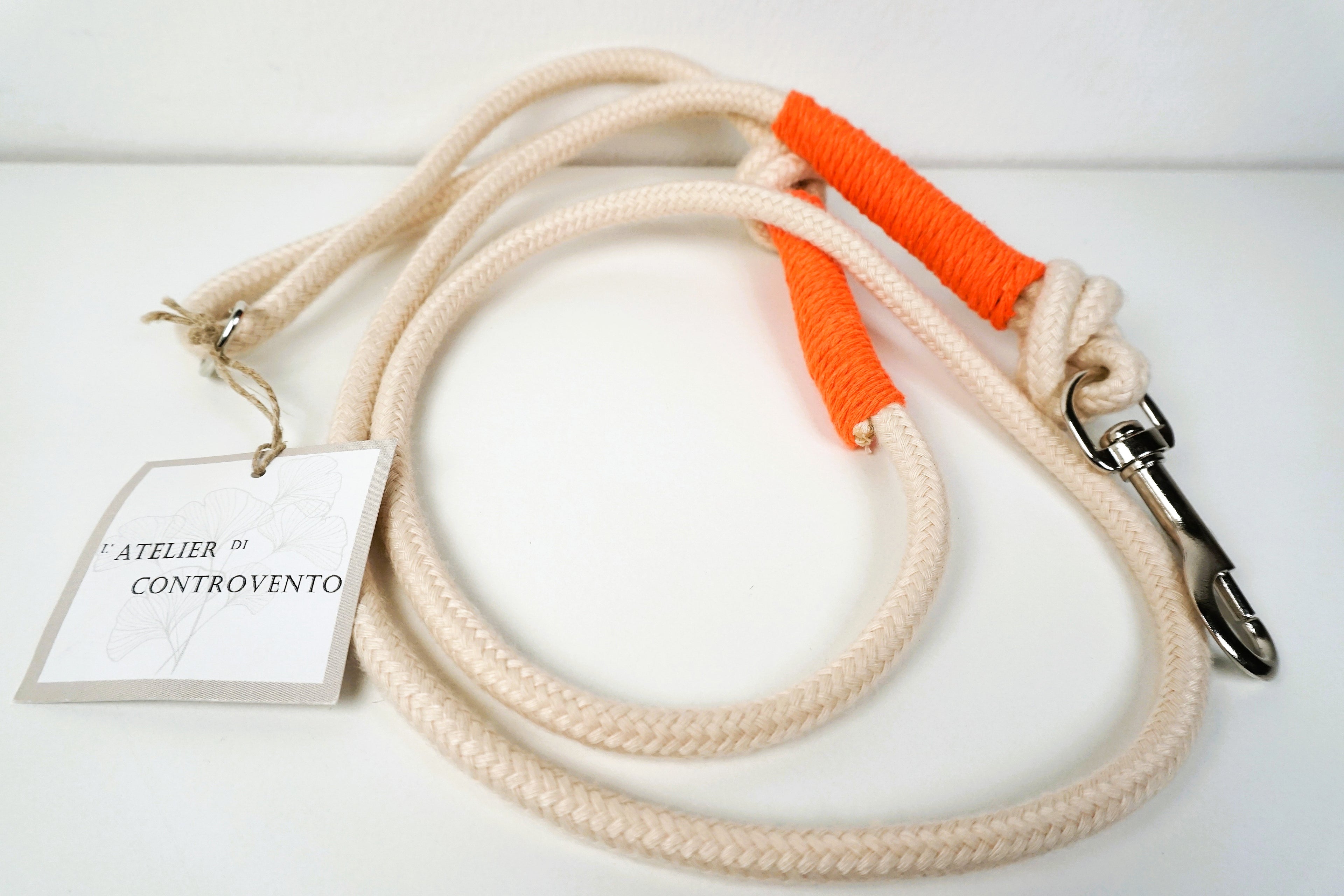 Guinzaglio per amici a 4 zampe taglia medio/grande - corda e arancione