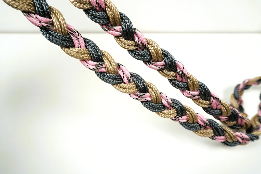 Guinzaglio per amici a 4 zampe taglia medio/piccola - rosa, grigio e beige