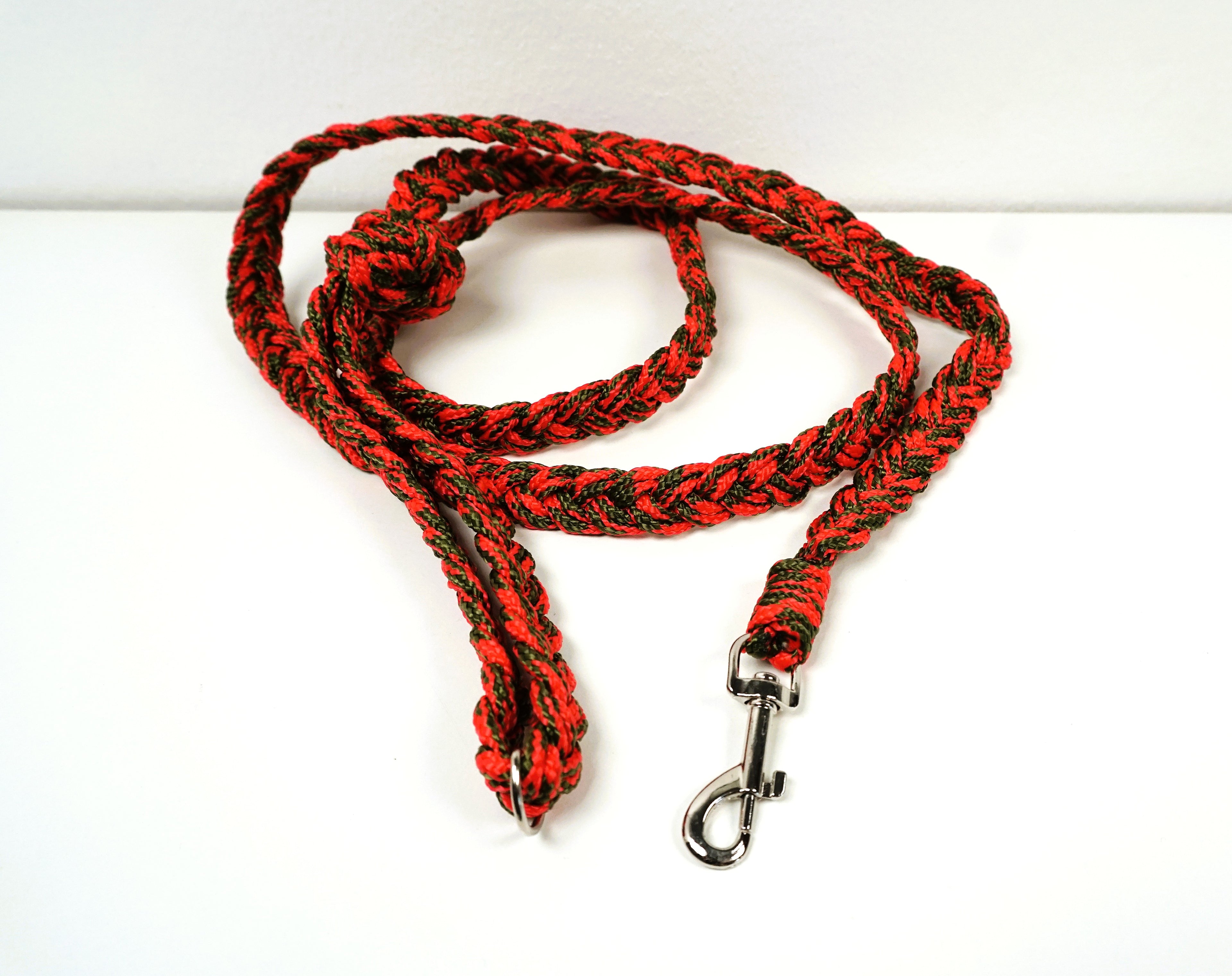 Guinzaglio per amici a 4 zampe taglia medio/piccola - rosso e verde