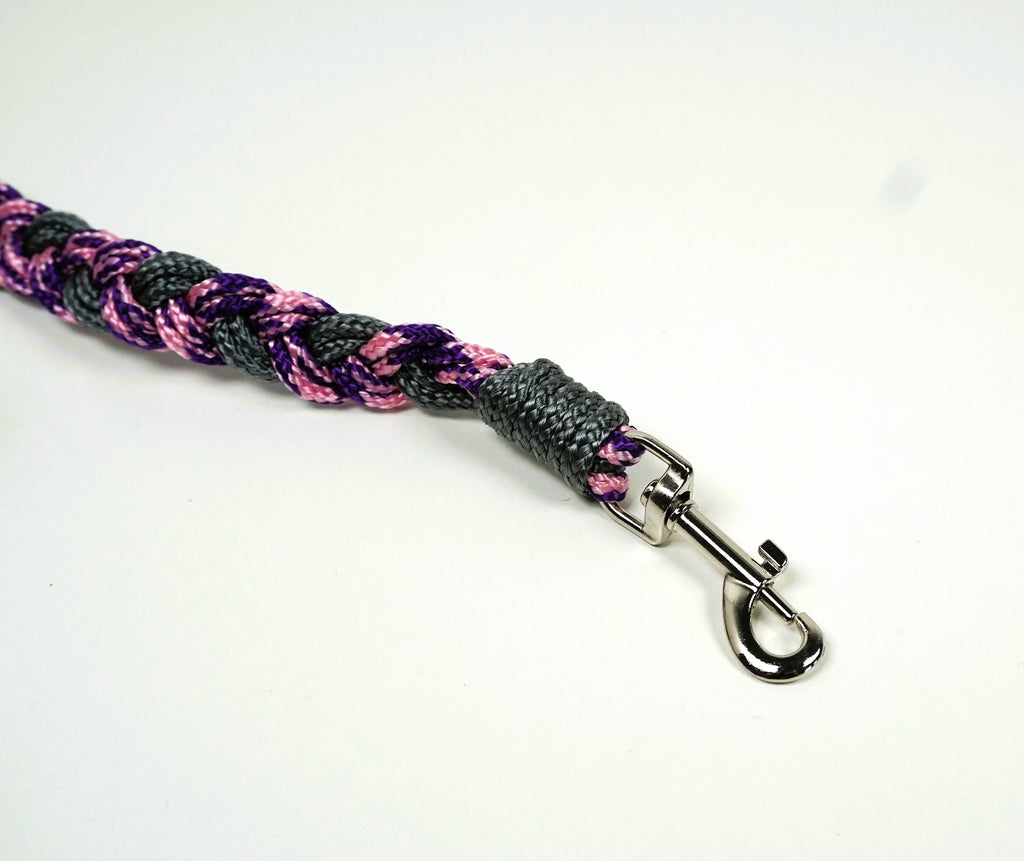 Guinzaglio per amici a 4 zampe taglia medio/piccola - rosa, viola e grigio