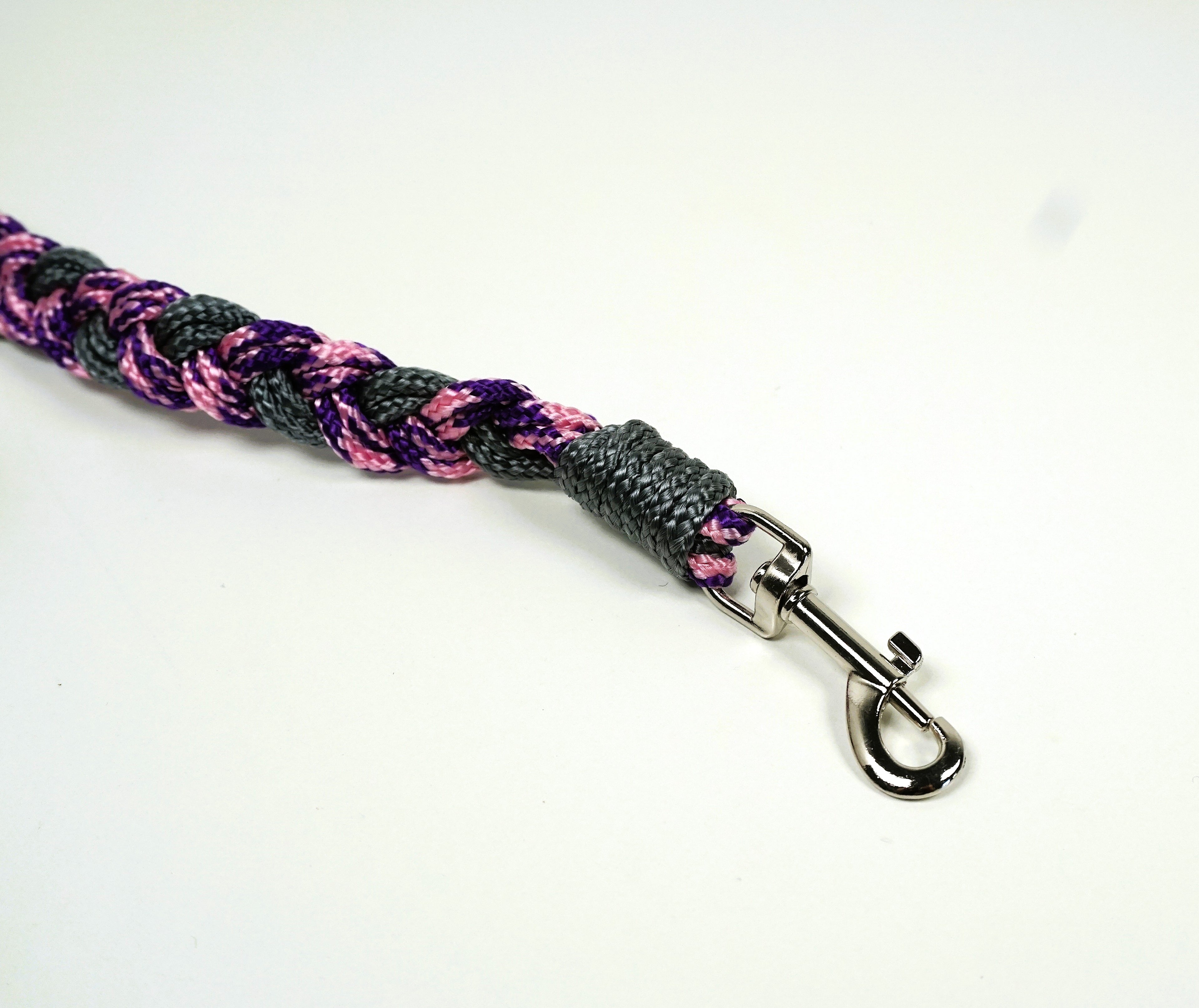 Guinzaglio per amici a 4 zampe taglia medio/piccola - rosa, viola e grigio