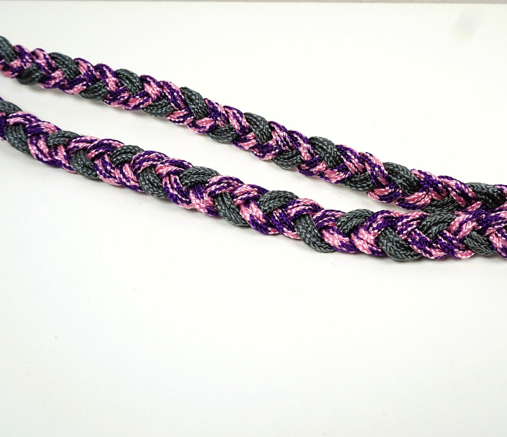 Guinzaglio per amici a 4 zampe taglia medio/piccola - rosa, viola e grigio