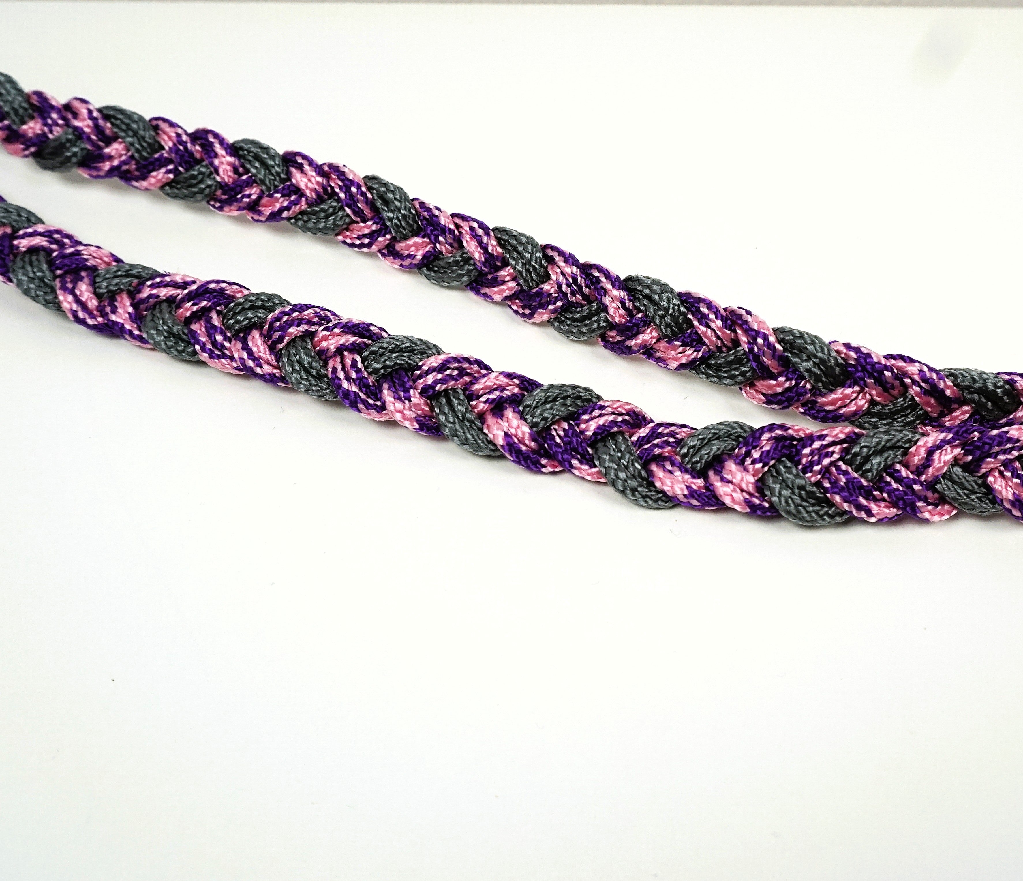 Guinzaglio per amici a 4 zampe taglia medio/piccola - rosa, viola e grigio