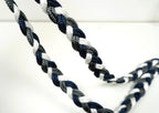 Guinzaglio per amici a 4 zampe taglia medio/piccola - grigio, bianco e blu