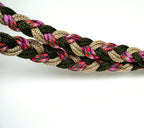Guinzaglio per amici a 4 zampe taglia medio/piccola - rosa, rosso, beige e verde militare
