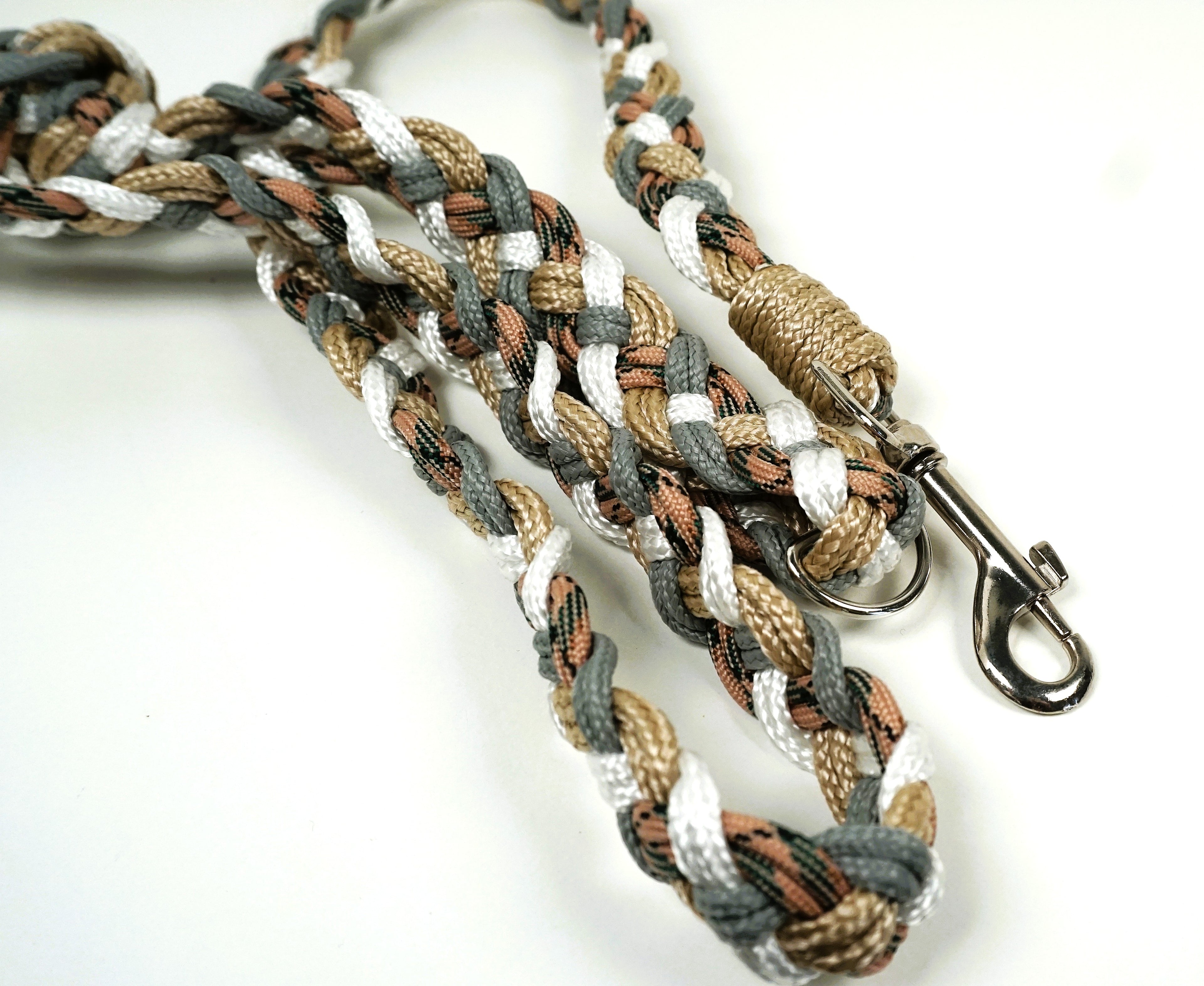 Guinzaglio per amici a 4 zampe taglia medio/grande- beige, bianco, grigio e salmone