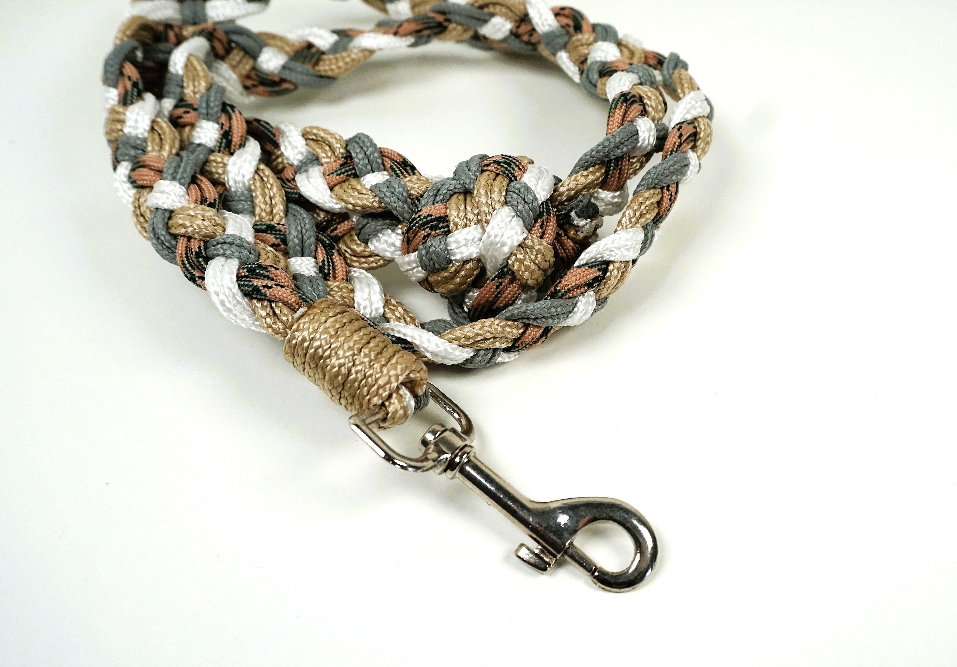 Guinzaglio per amici a 4 zampe taglia medio/grande- beige, bianco, grigio e salmone