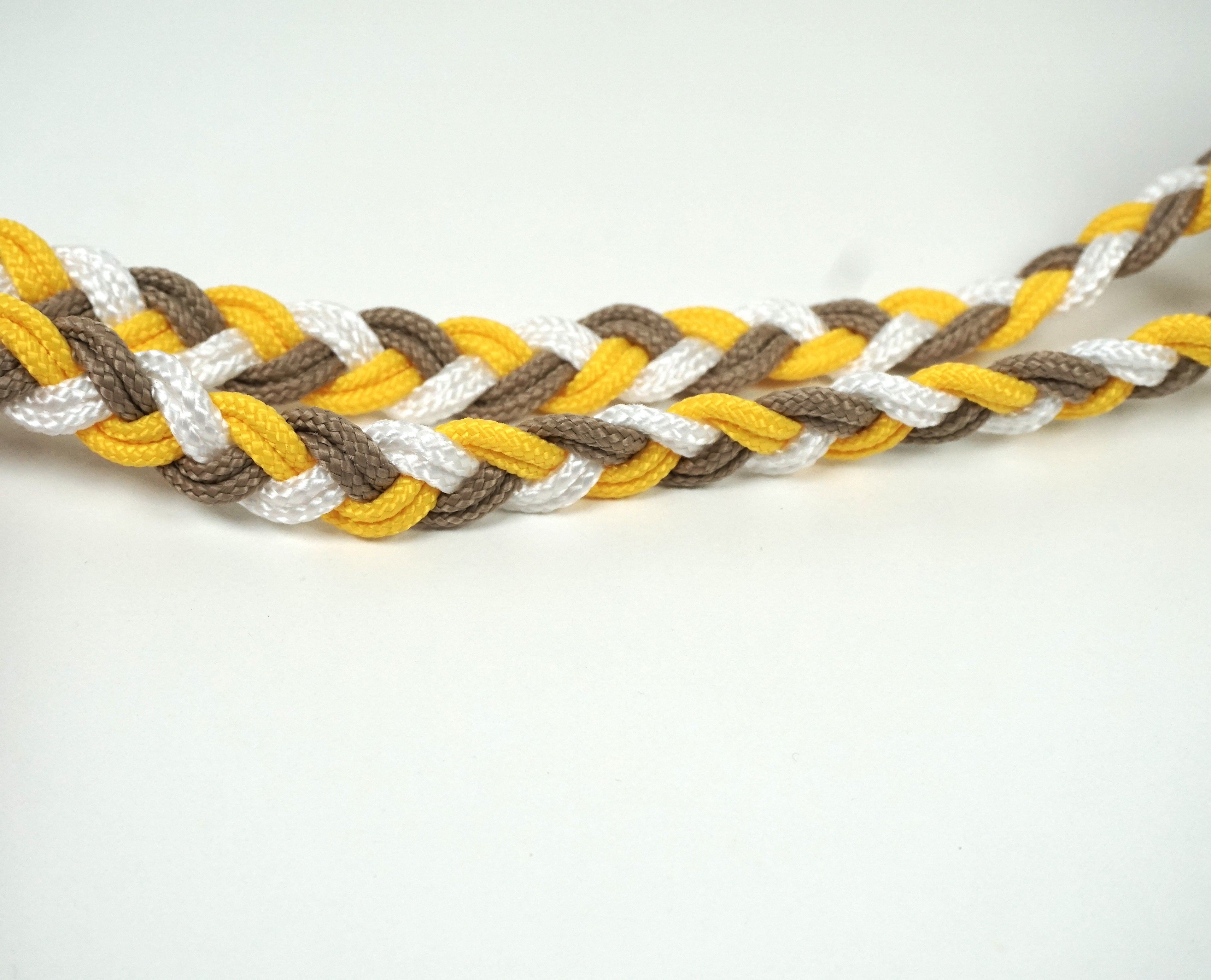 Guinzaglio per amici a 4 zampe taglia medio/piccola - beige, bianco e giallo