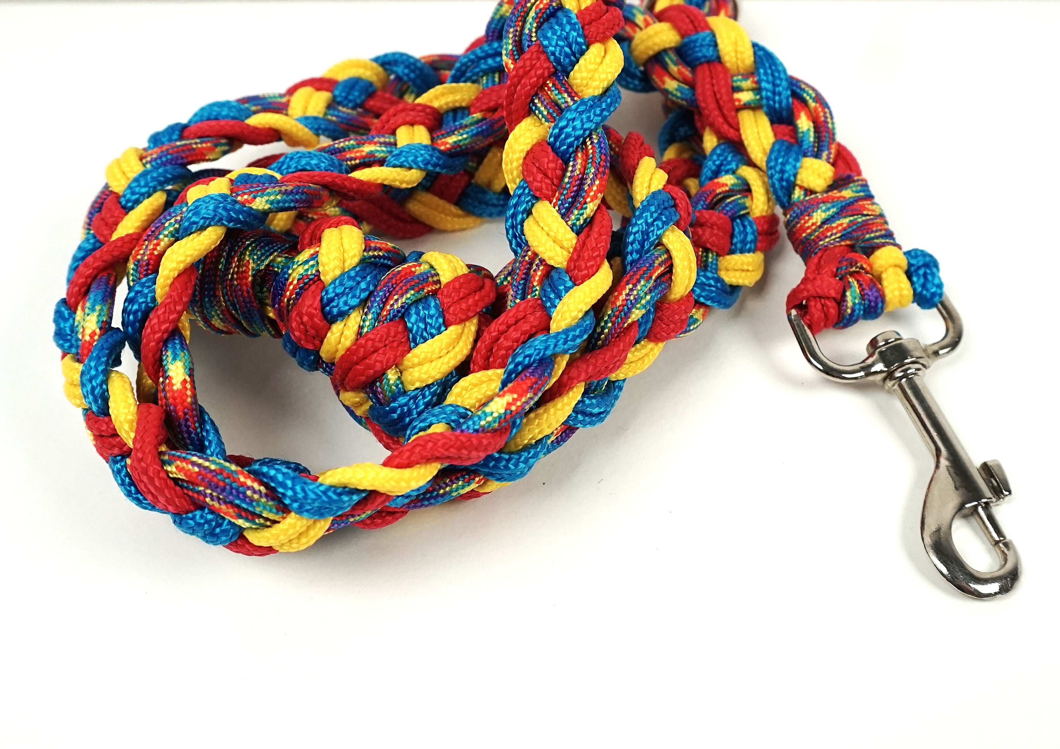 Guinzaglio per amici a 4 zampe taglia medio/grande - giallo, blu e rosso