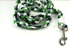 Guinzaglio per amici a 4 zampe taglia medio/grande - verde chiaro, verde scuro, grigio e bianco