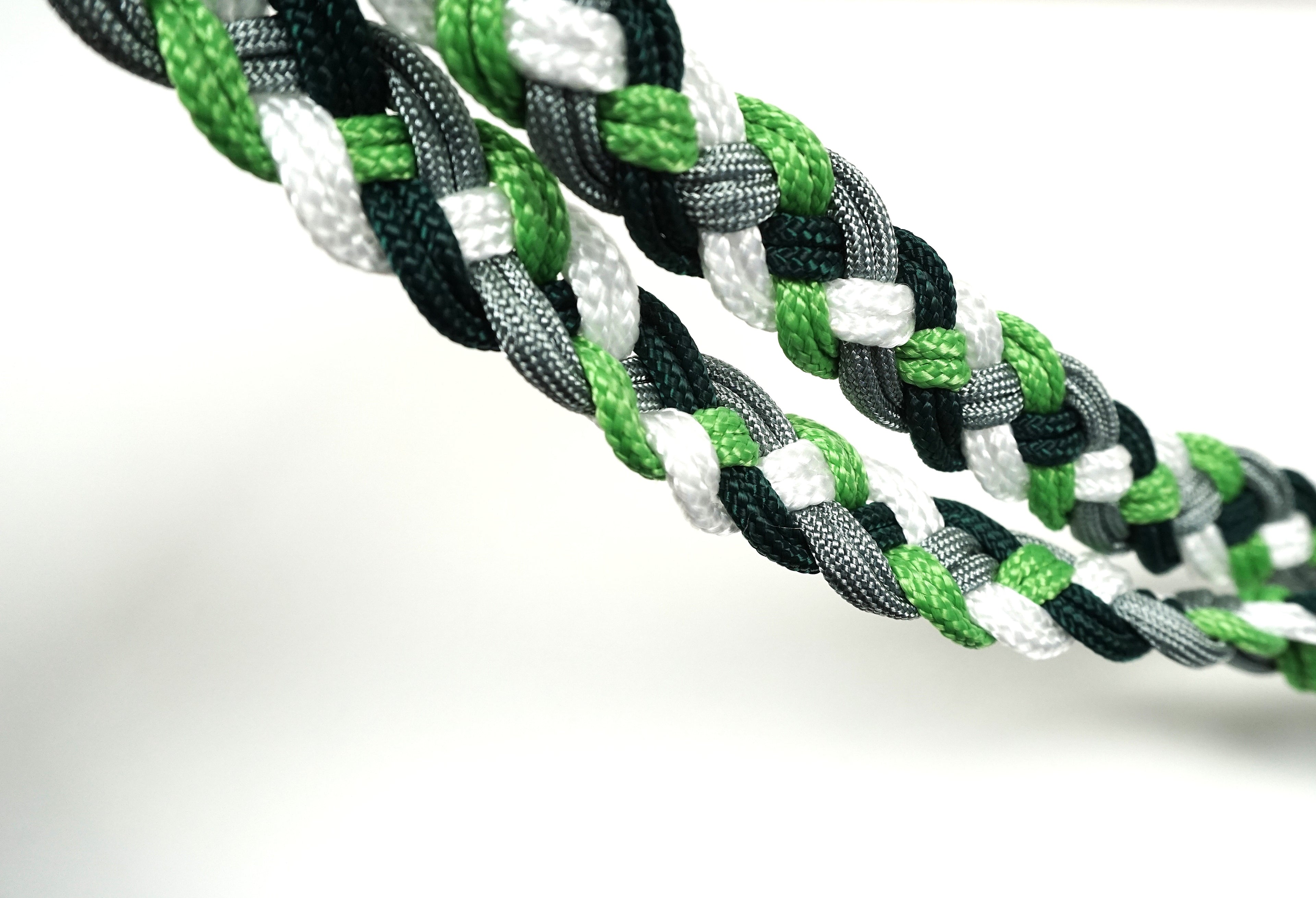 Guinzaglio per amici a 4 zampe taglia medio/grande - verde chiaro, verde scuro, grigio e bianco