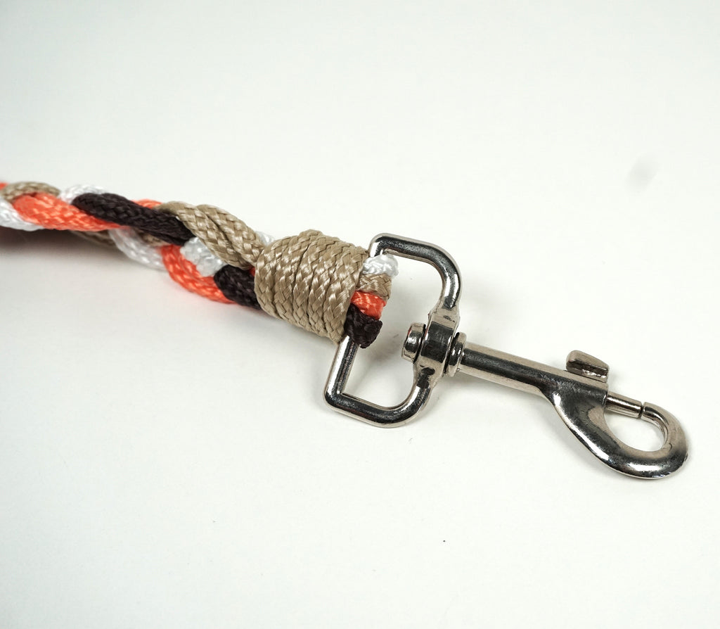 Guinzaglio per amici a 4 zampe taglia medio/grande - bianco, beige, marrone e arancione