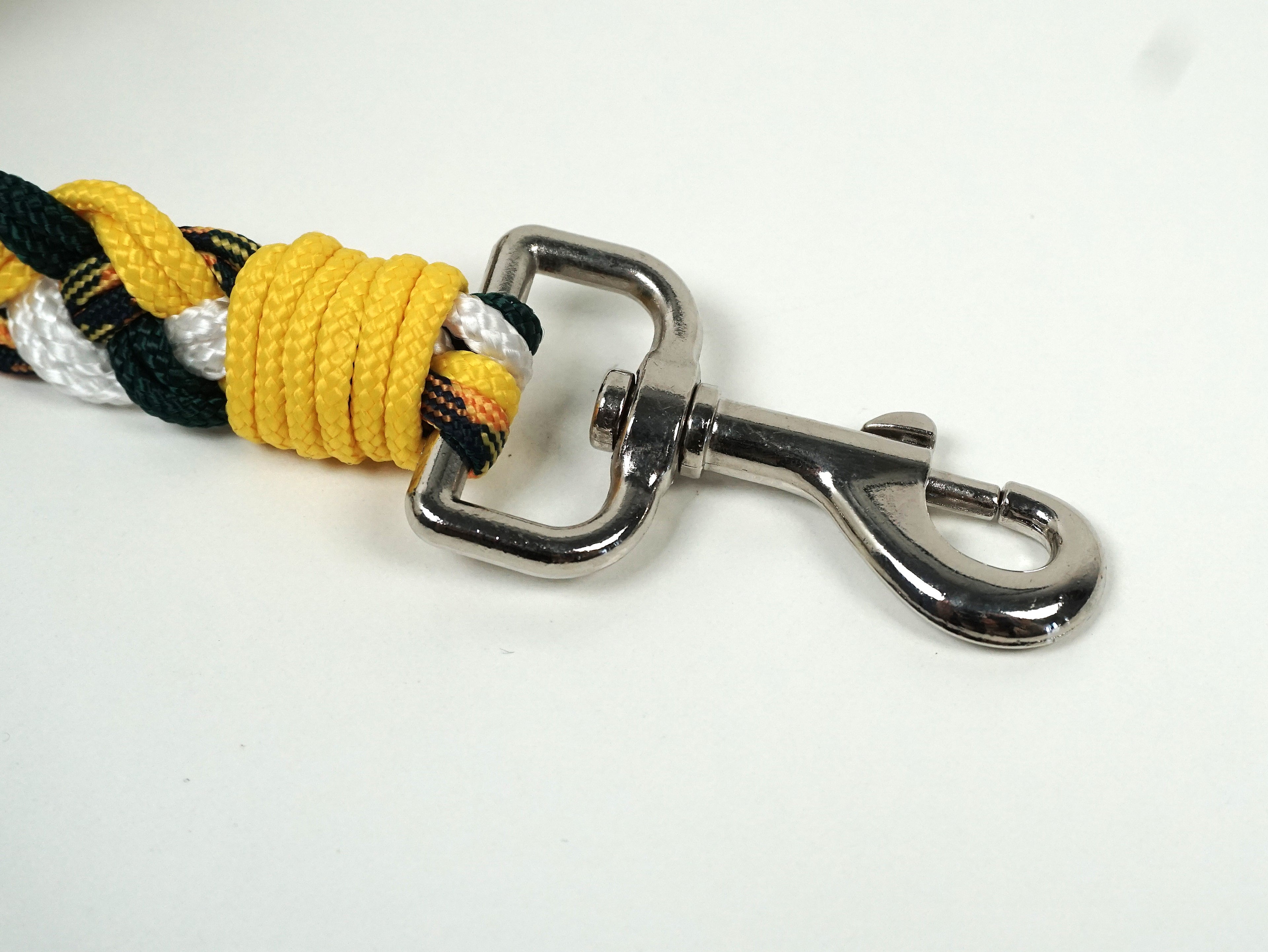 Guinzaglio per amici a 4 zampe taglia medio/grande - bianco, giallo e verde