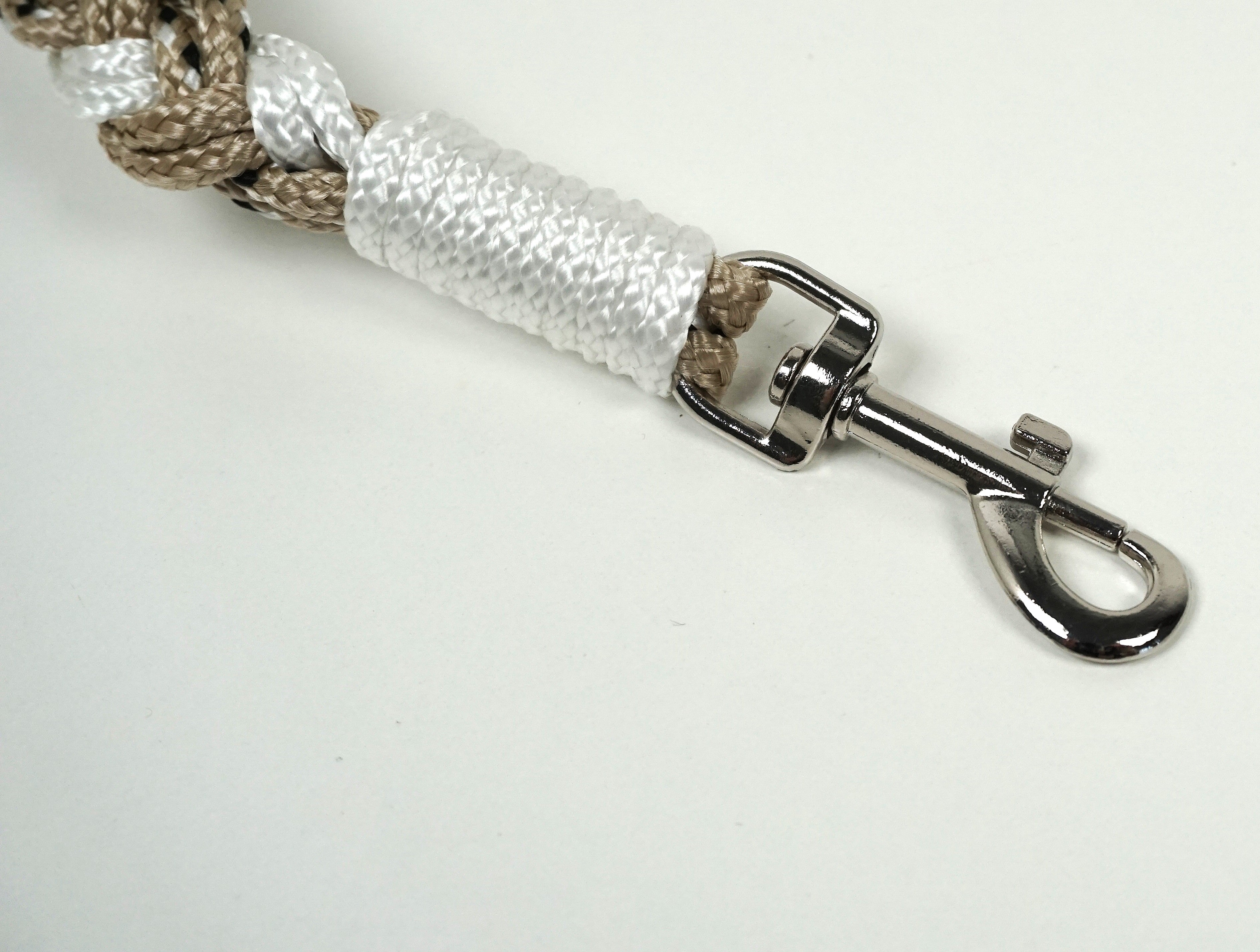 Guinzaglio per amici a 4 zampe medio/piccola - bianco e beige