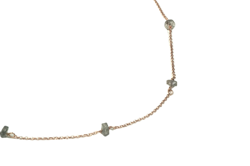 Collana Alternata - labradorite rondelle