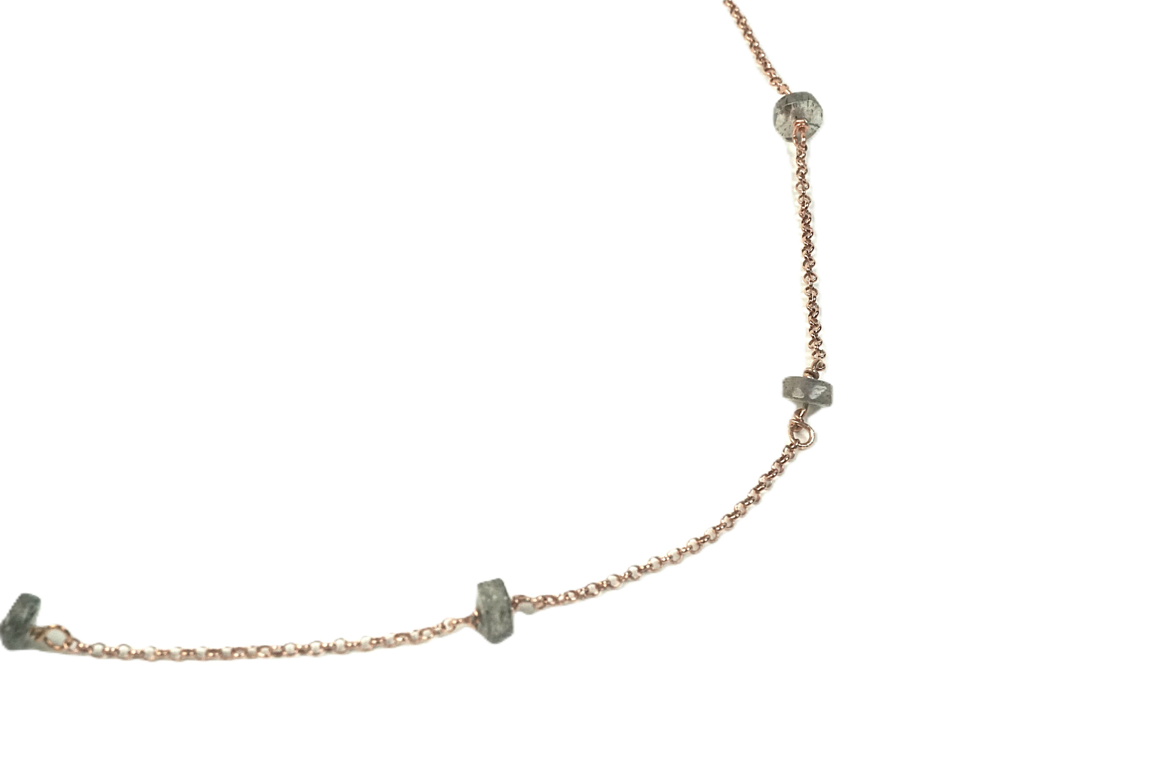 Collana Alternata - labradorite rondelle