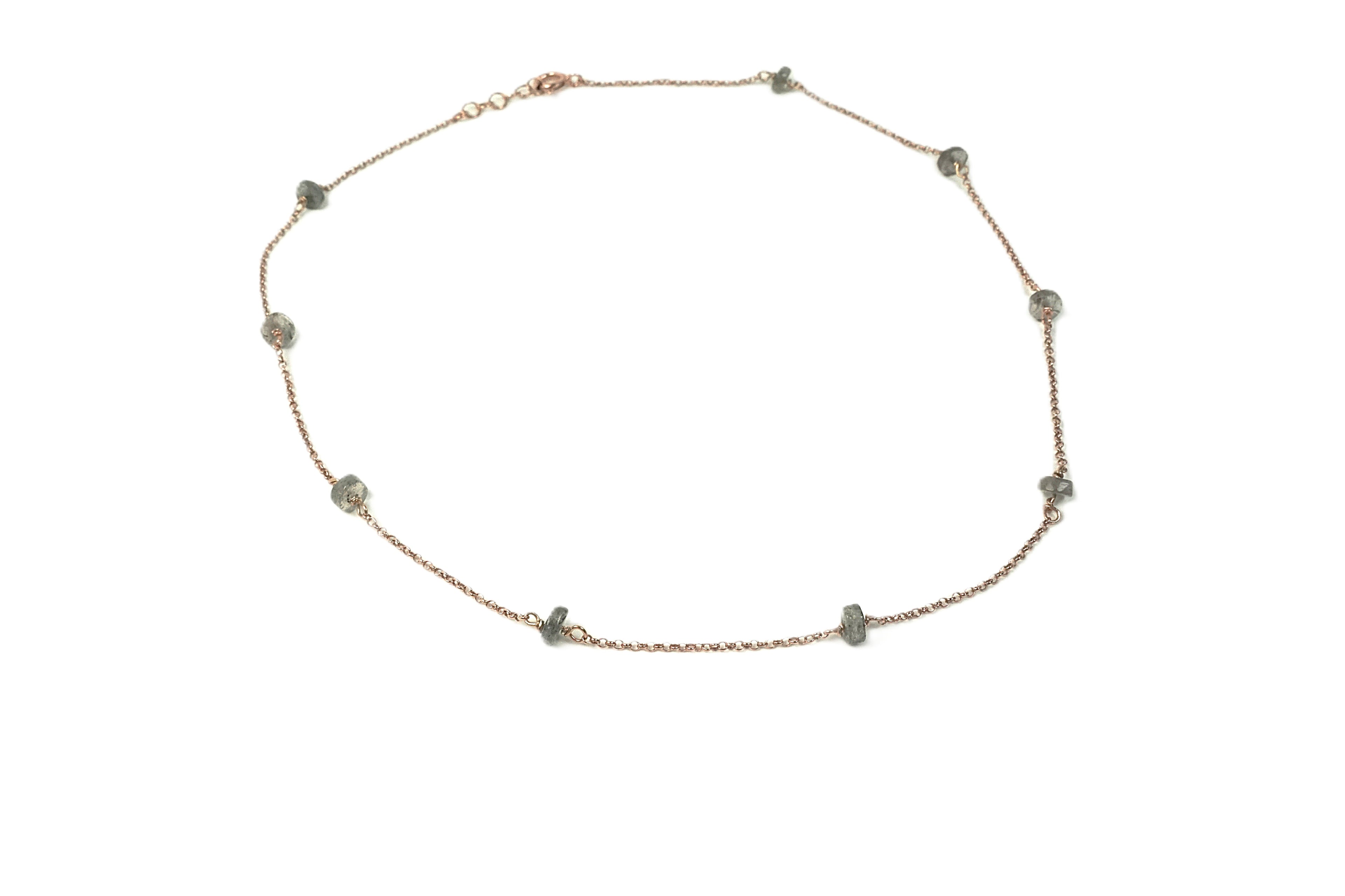 Collana Alternata - labradorite rondelle